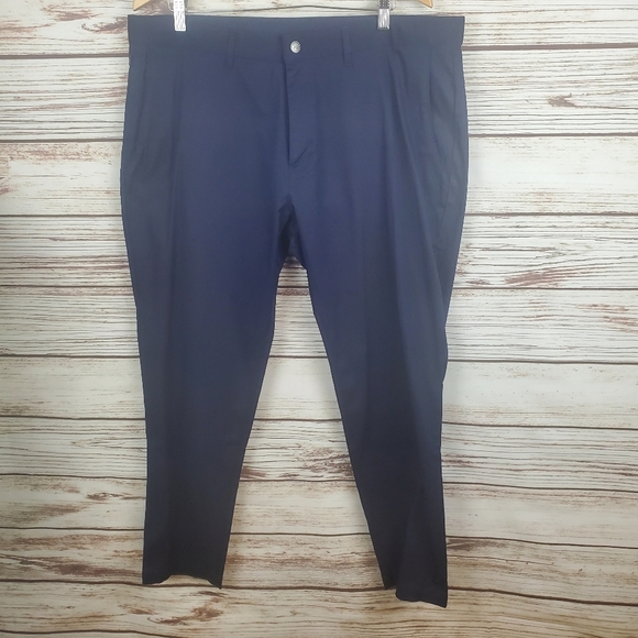 NWT Fabletics Mens 40x30 Slim Fit Navy Blue High Side Chino Pants.          #207 - Picture 1 of 8